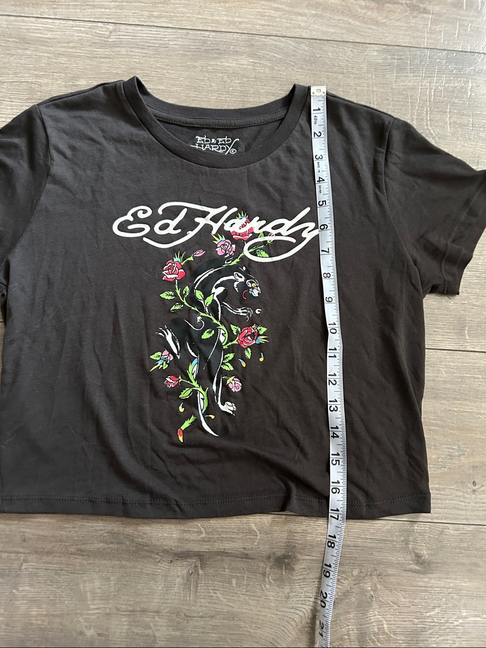 Ed Hardy Black Orchid Rhinestone Tee - Picture 7 of 12